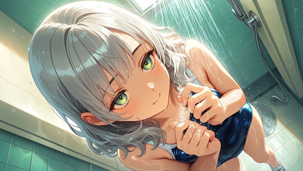 【エロ漫画】【4K】【FANZA専売】爆乳スク水美少女がコーチと放課後のプールで秘密特訓7