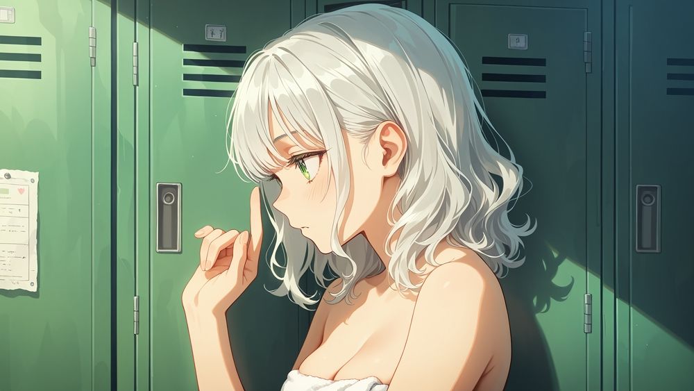 【エロ漫画】【4K】【FANZA専売】爆乳スク水美少女がコーチと放課後のプールで秘密特訓9