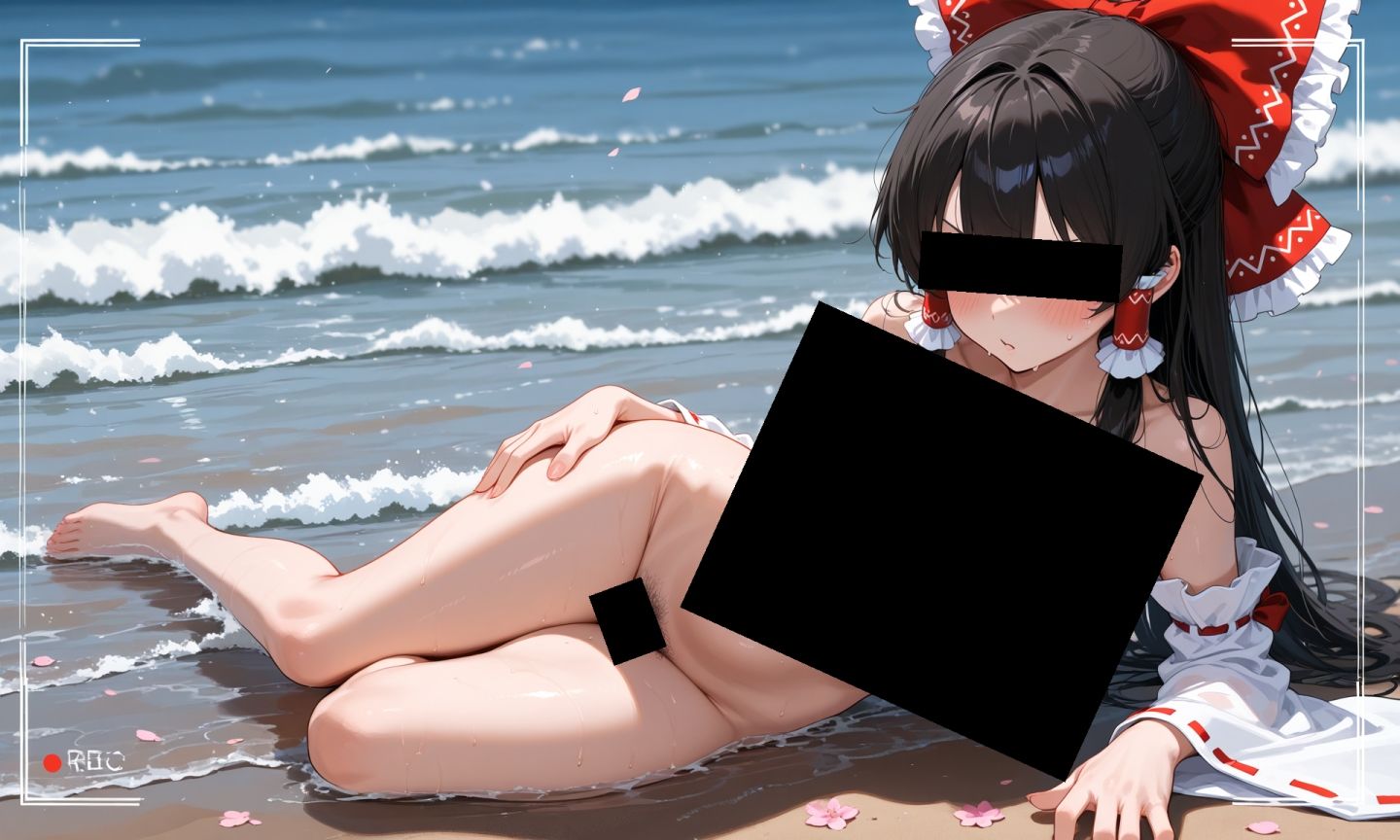 魔理沙は霊夢のえっちな写真を撮りたいようです。vol.28〜春の嵐の朝の海編〜 画像1