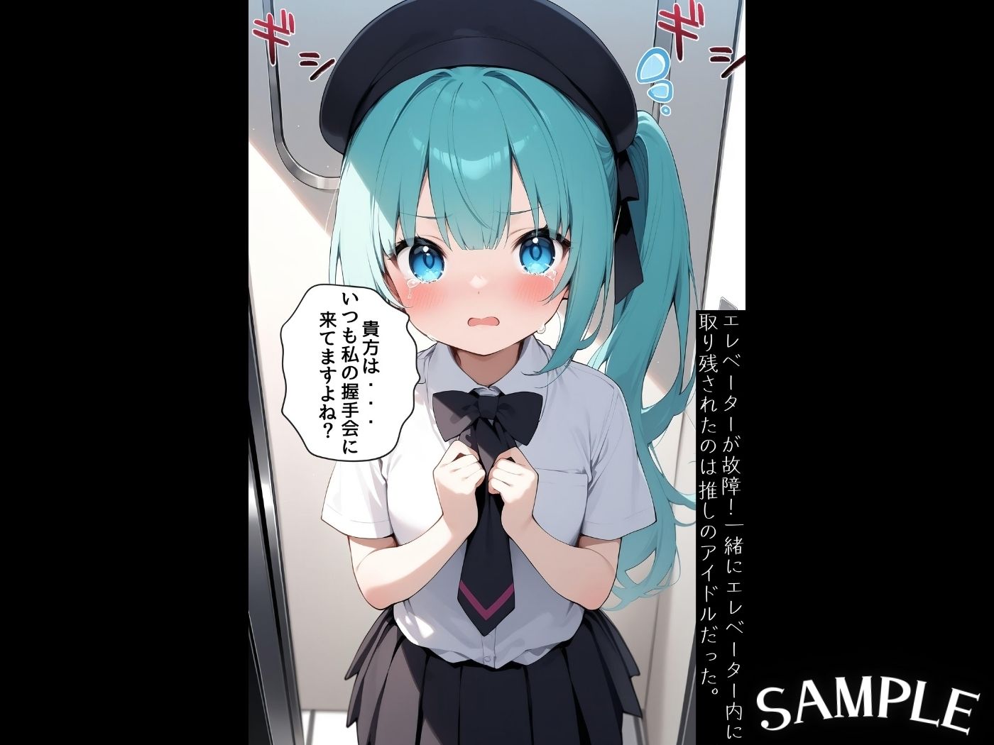 サンプル画像5:エレベーターが故障！同乗していたのは推しのアイドルだったんだ。(High Quality boy) [d_555470]