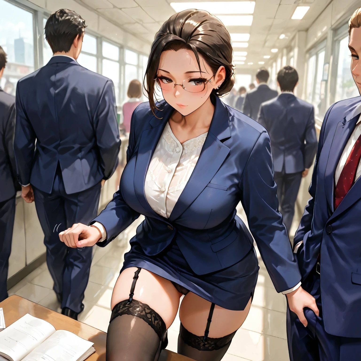 サンプル画像1:熟女の時間(AI工房ひげめがね) [d_555523]