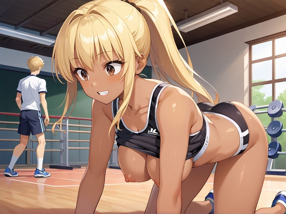 サンプル画像4:陸上部の爆乳ギャルと練習後に汗だくセックスしました(ひなたのひよこ) [d_555536]