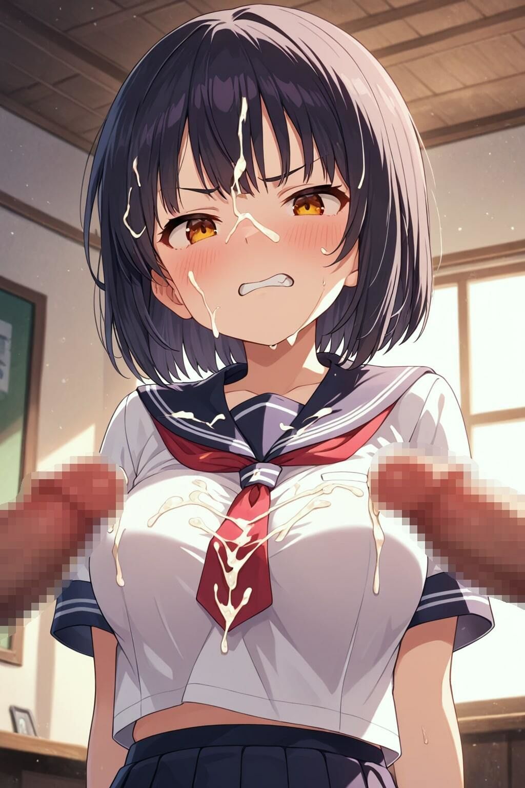 サンプル画像2:秘密の性教育時間(エロ乳姉妹) [d_555585]