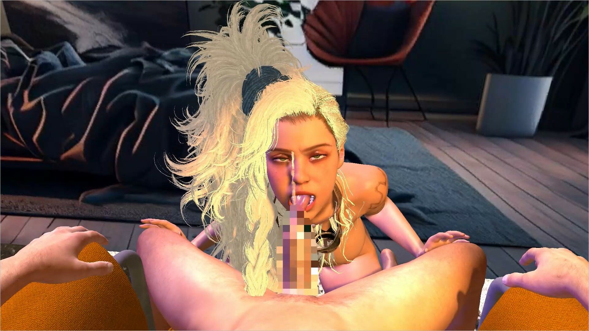 サンプル画像1:【ROMV266】モンスターハンターワイルズ 鍛冶屋 ジェマ フェラぶっかけ「ンギモヂィィーーー！」(ローズ志向) [d_555868]