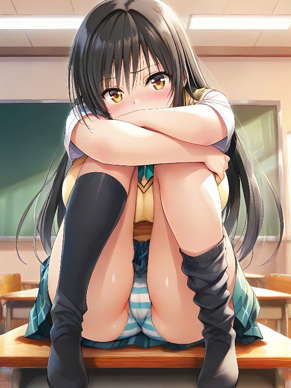 サンプル画像1:あの娘が縞パンを穿いてたら 〜古手川唯 編〜(二次元妄想ストレート) [d_555901]