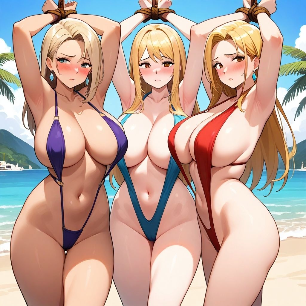 サンプル画像4:フェチコレVol.55 吊り上げ拘束されたスリングショットの巨乳人妻たち（金髪メイン）【総枚数250枚】(満点星) [d_555982]