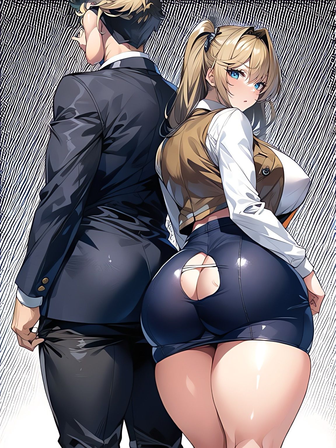 サンプル画像2:スカート尻破れ(naoji22222) [d_555988]