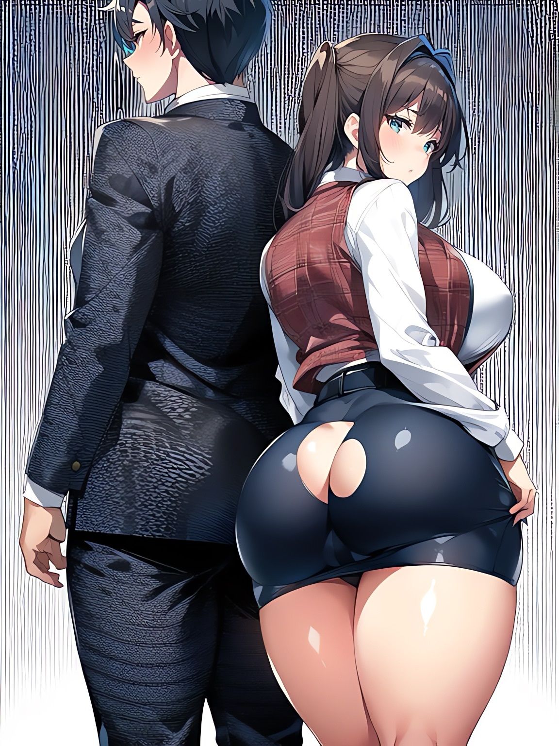 サンプル画像4:スカート尻破れ(naoji22222) [d_555988]