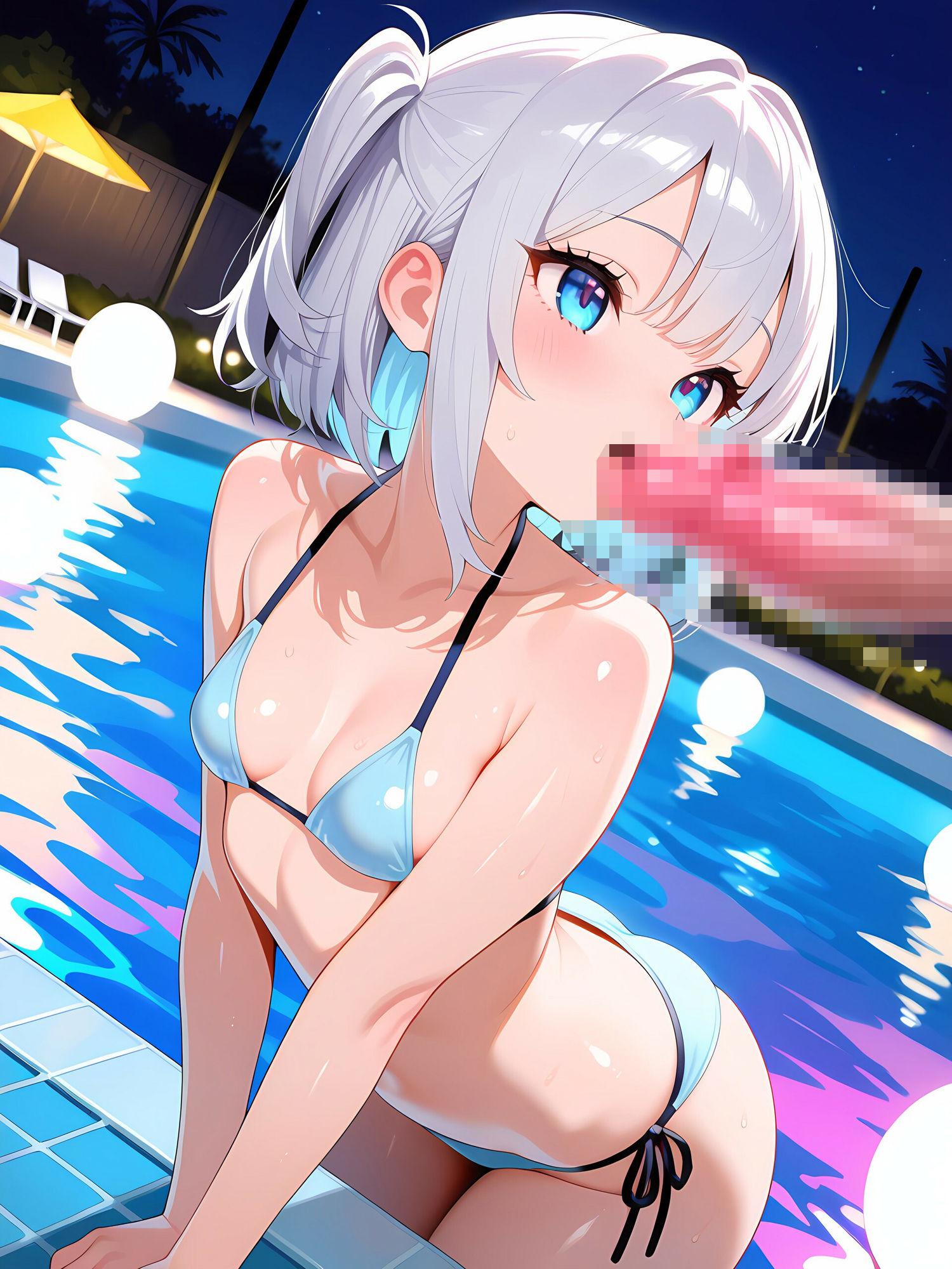 サンプル画像6:ぱっちりまつ毛な美少女とイチャイチャ！@ナイトビーチ2(にょすらもっち) [d_556010]