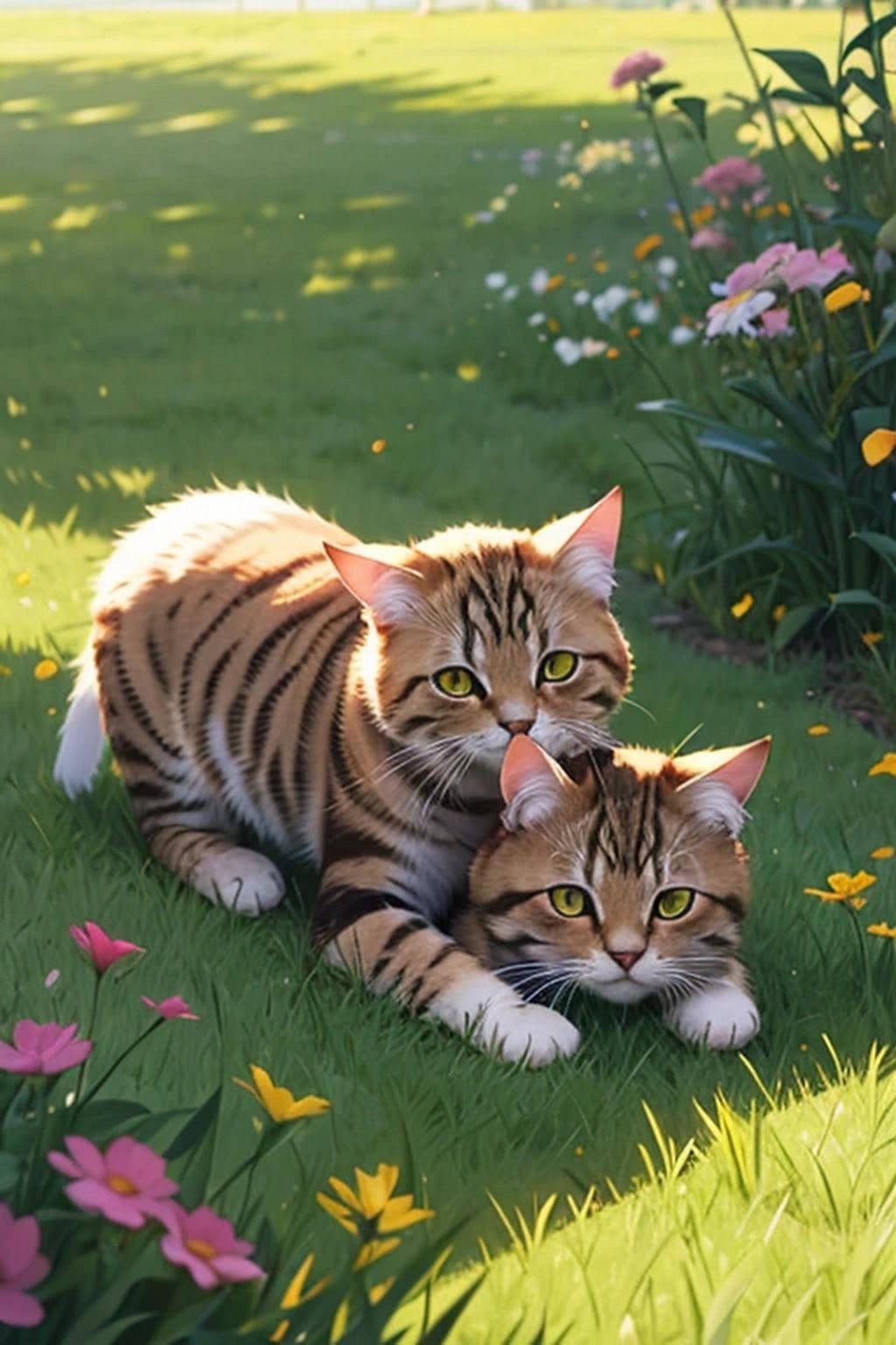 猫が大好き！猫と草原 画像4