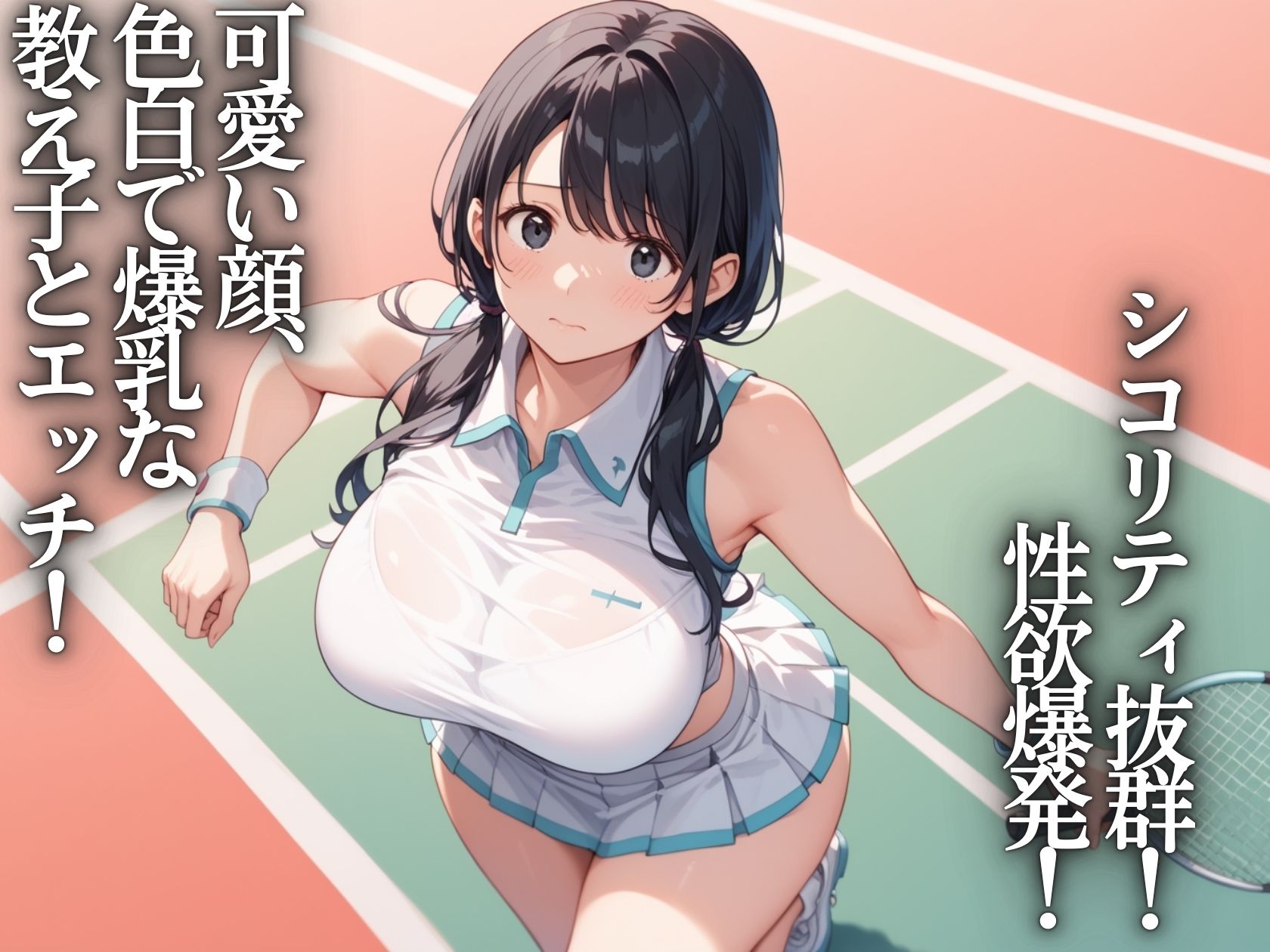 サンプル画像1:爆乳学園〜テニス部JKと子作り特訓(うおでっか) [d_556111]