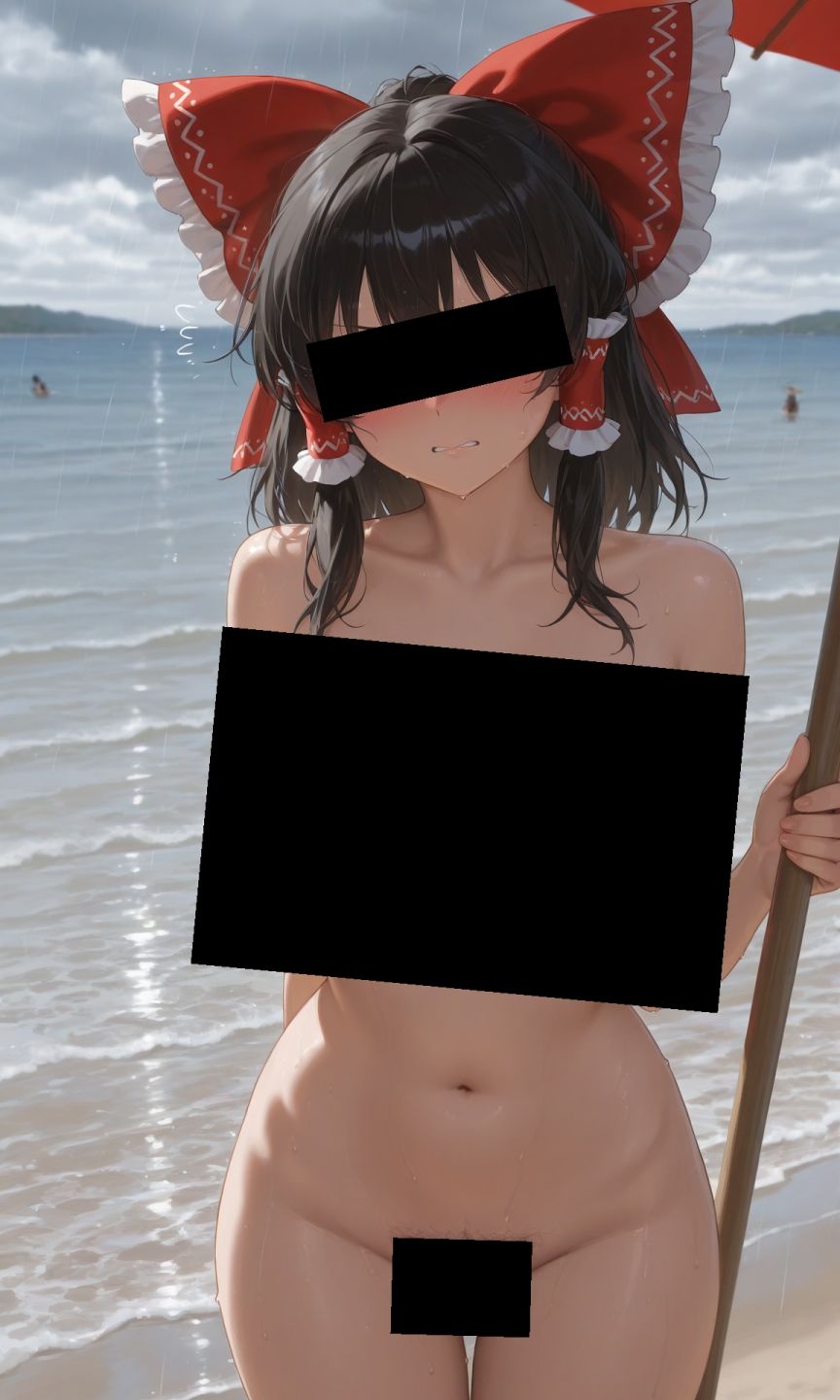 魔理沙は霊夢のえっちな写真を撮りたいようです。vol.29〜春の嵐の昼の海編〜 画像5