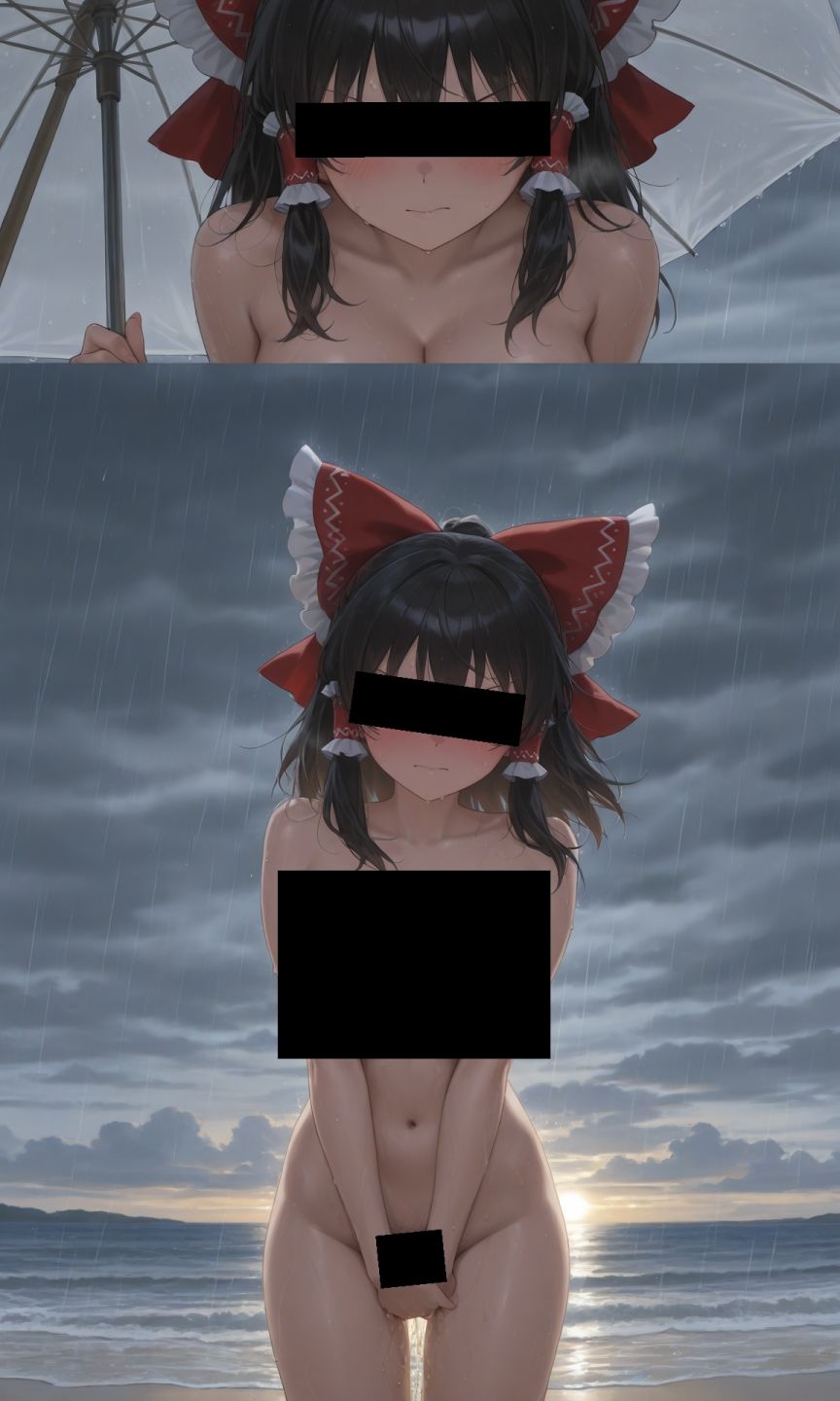 サンプル画像6:魔理沙は霊夢のえっちな写真を撮りたいようです。vol.29〜春の嵐の昼の海編〜(ゆるふわ研究所) [d_556156]