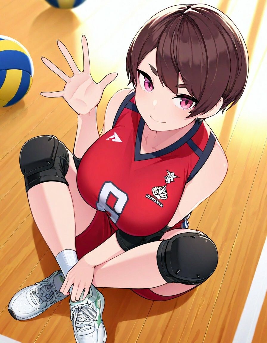 サンプル画像1:バレー部の一軍女子と体育館で(ぺらぺら亀さん) [d_556212]