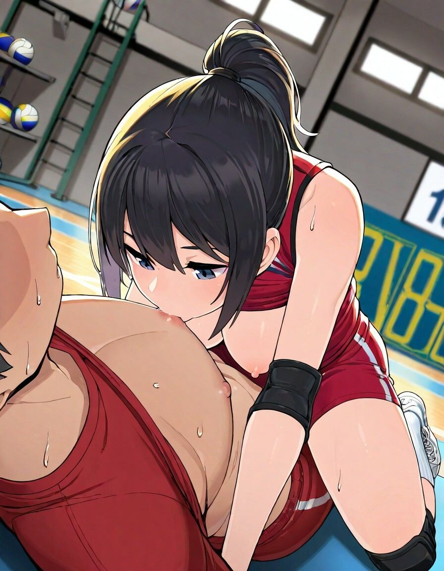 バレー部の一軍女子と体育館で 画像5