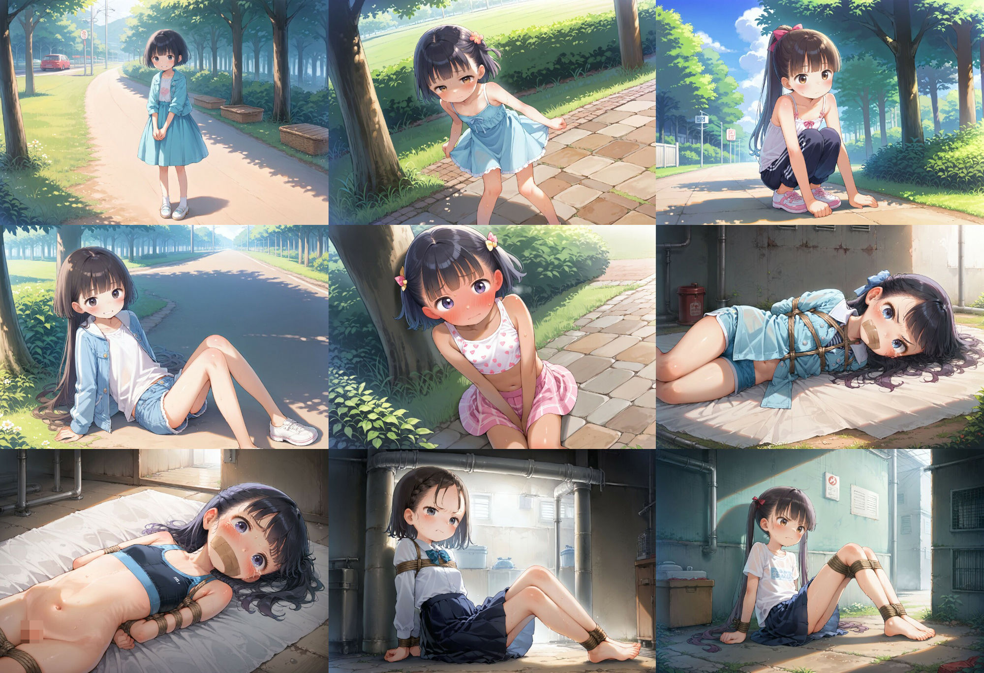 サンプル画像6:かわいそうな目に遭う女の子たち(Kagari-AIart) [d_556234]