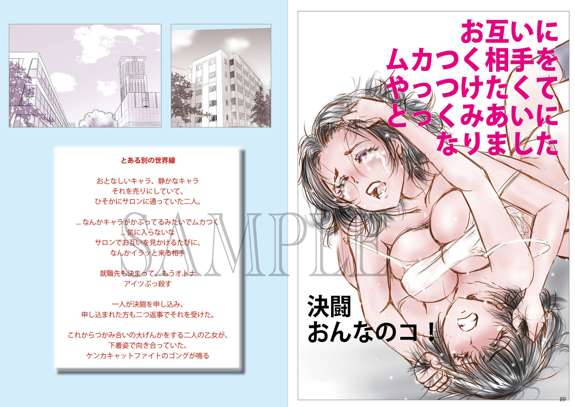 サンプル画像2:萌えレス43  おとなのファイトサロン  セーラー服キャットファイト-1(Meto) [d_556306]