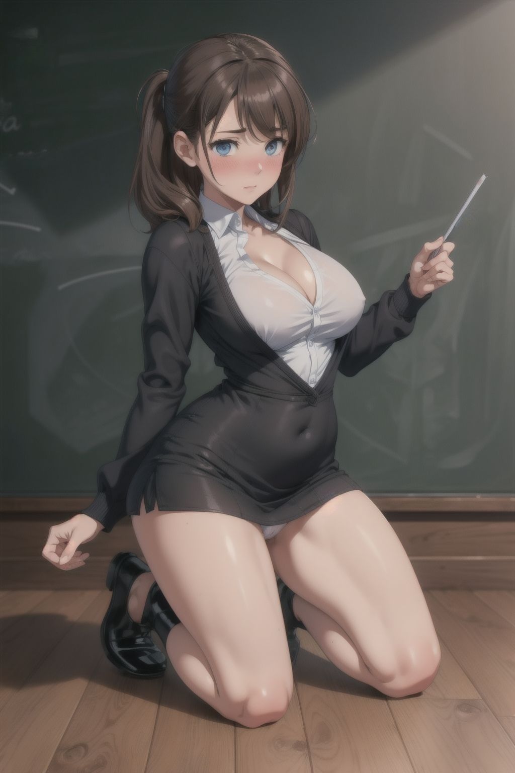 サンプル画像1:むちむち茶髪教師(長ネギ粘菌) [d_556459]