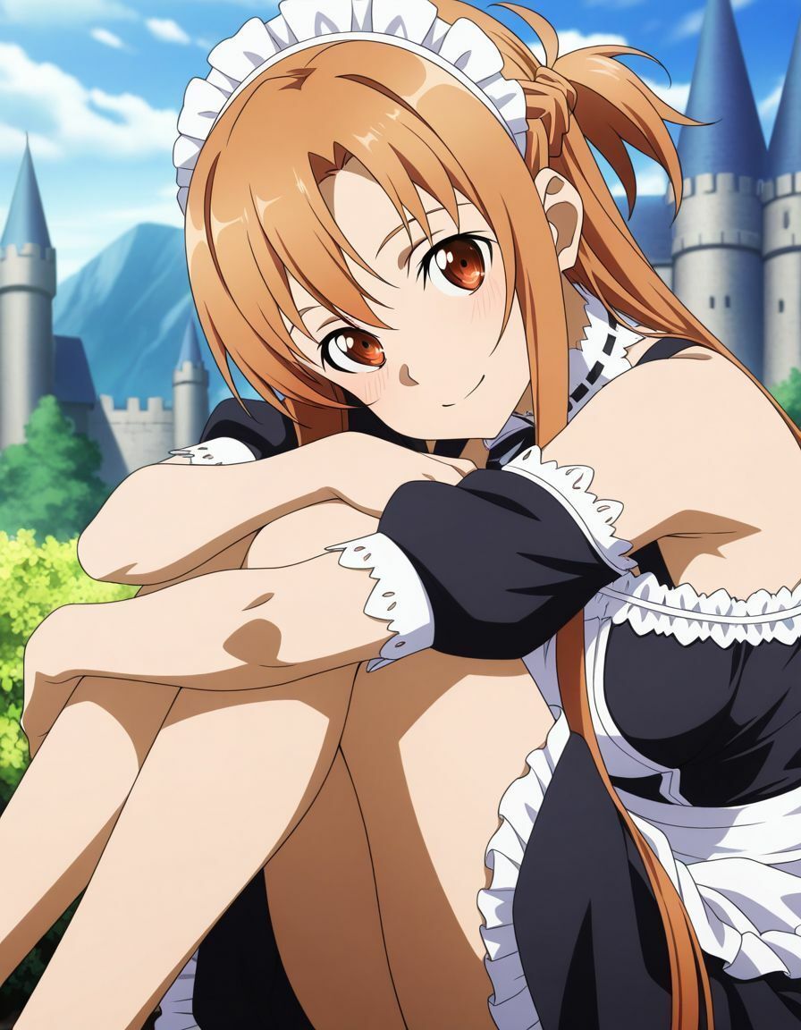 サンプル画像5:ひざ抱きSAOヒロインーアスナ編ー(AI-666-) [d_556508]