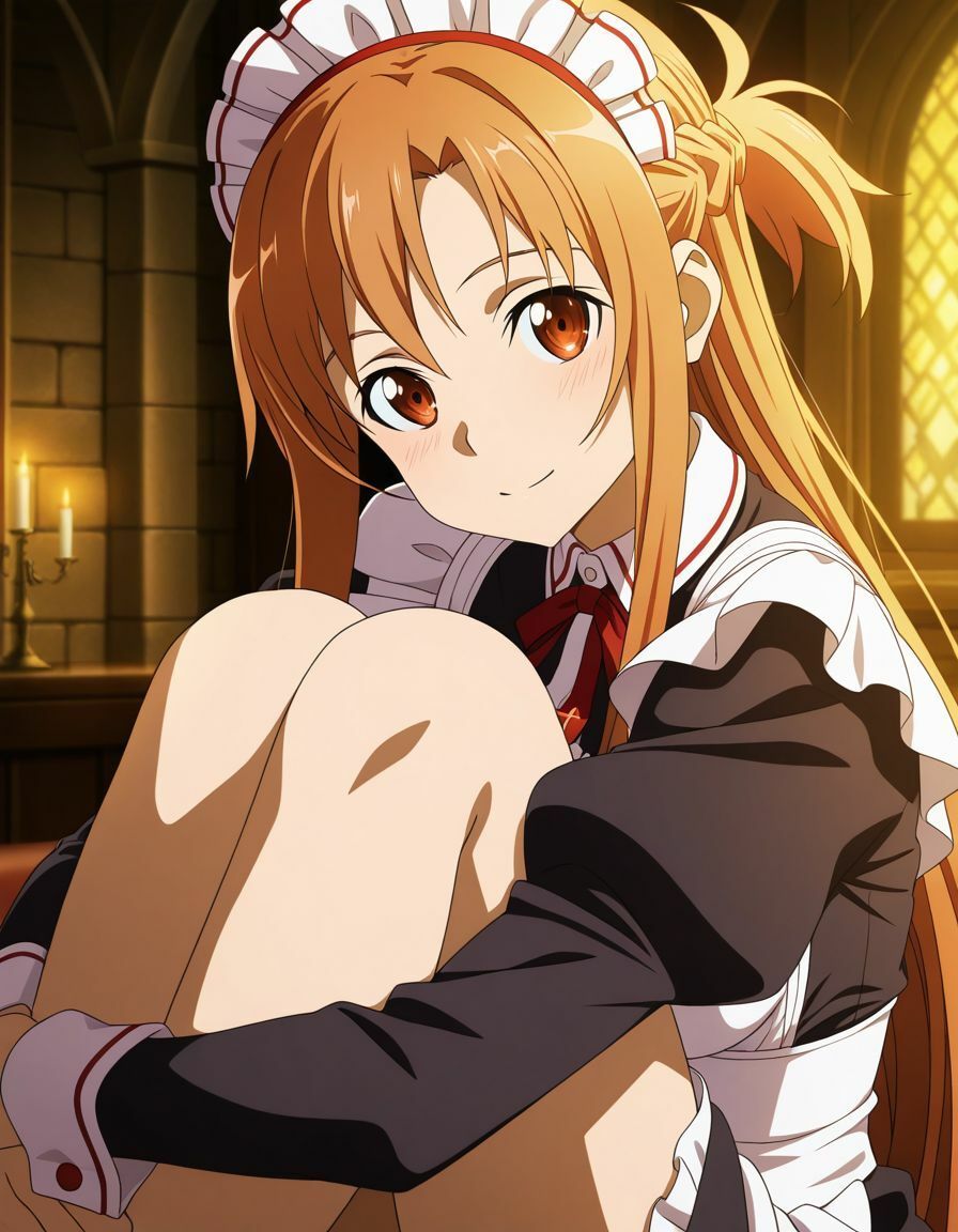 サンプル画像6:ひざ抱きSAOヒロインーアスナ編ー(AI-666-) [d_556508]