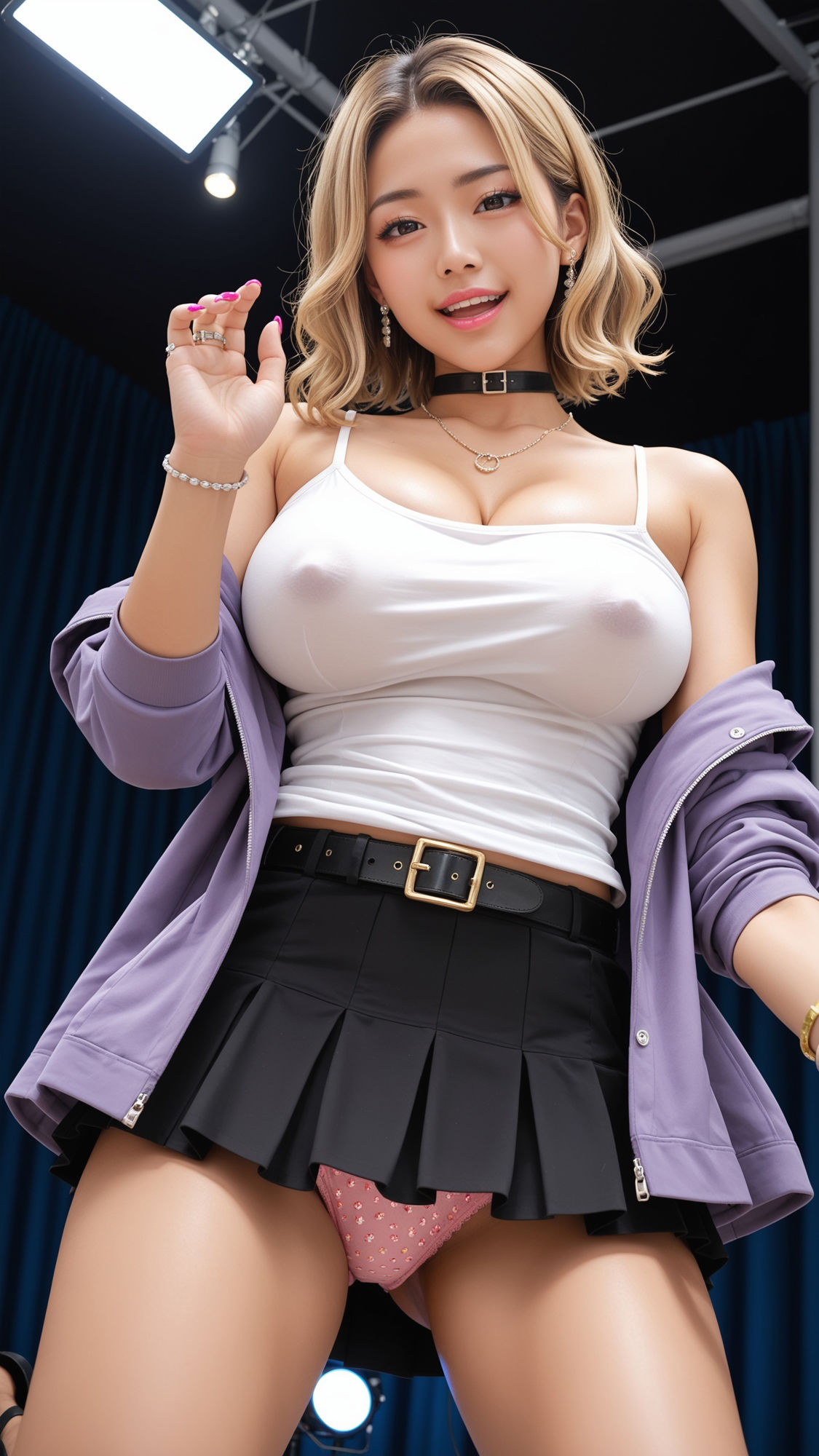 クラブのお立ち台で踊るミニスカ爆乳ギャル 画像7
