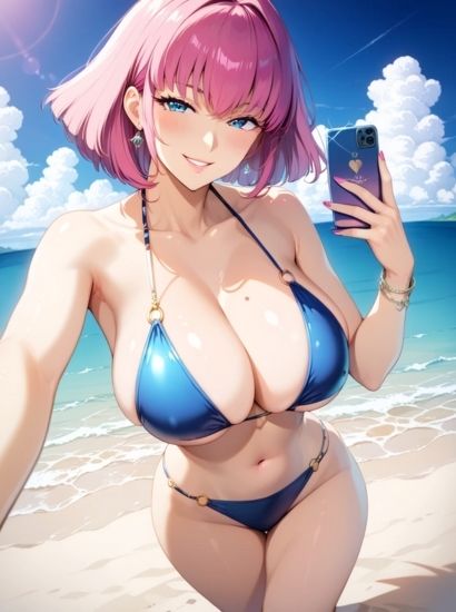 サンプル画像1:機動戦士Ζガンダムのハマーン・カーンから送られてきた自撮り写真2(自撮りサークル  イカスミ工房) [d_556610]