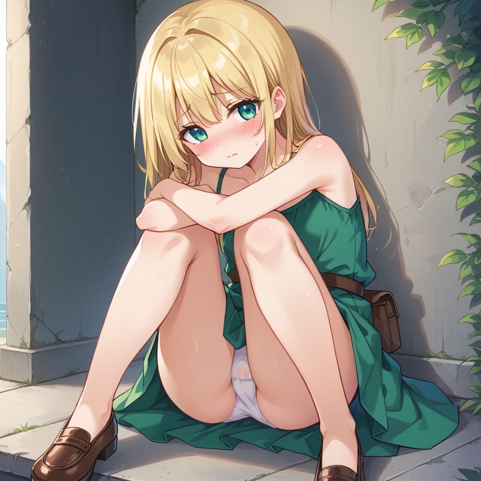 サンプル画像1:パンティーまる見え美少女【AIイラスト集】(ネコネコガール) [d_556669]