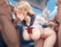 電車内で爆乳JKを肉便器にしてやりまくる