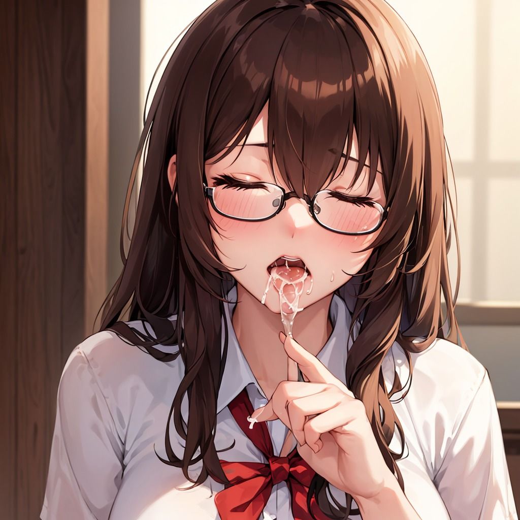 口固そうなメガネっ娘に何度も種付け 画像4