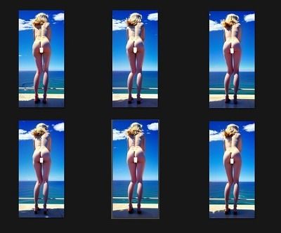 サンプル画像1:高身長足長、9〜10頭身、スーパーモデル級背中美人、お尻小さい、金髪と青い空と海の解放感、おっぱいなしの為格安品！(EROISM‘s OPP-AI) [d_557091]