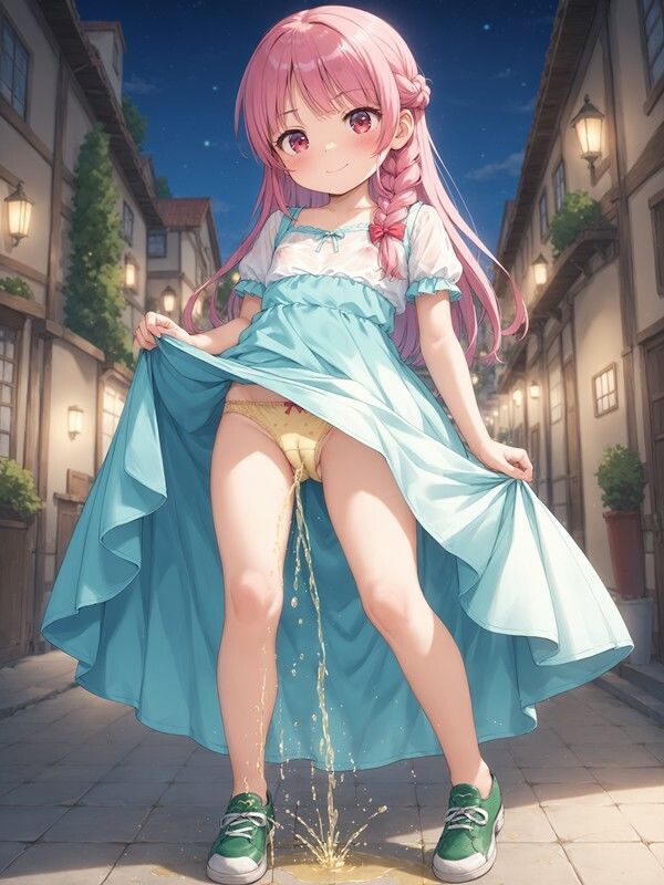 サンプル画像5:乳首の透けた洋服を着たかわいい女の子がパンツをはいたままおしっこをおもらししている画像集(えっふぇれ) [d_557162]
