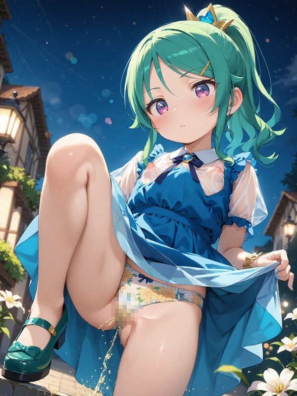 サンプル画像3:乳首の透けた洋服を着たかわいい女の子がパンツをはいたままおしっこをおもらししている画像集2(えっふぇれ) [d_557163]