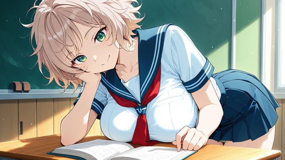 サンプル画像3:【FANZA専売】【4K高画質】爆乳競泳水着姉妹とコーチの放課後種付け指導(ニート印刷所) [d_557209]