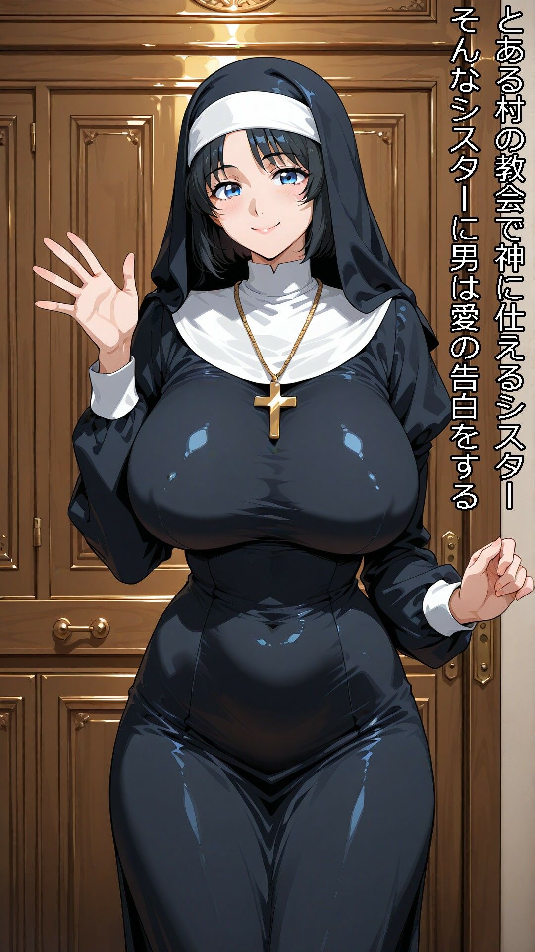 サンプル画像1:村一番の美人のシスターがドスケベ淫乱シスターになるまで(tAI量SYA精) [d_557220]