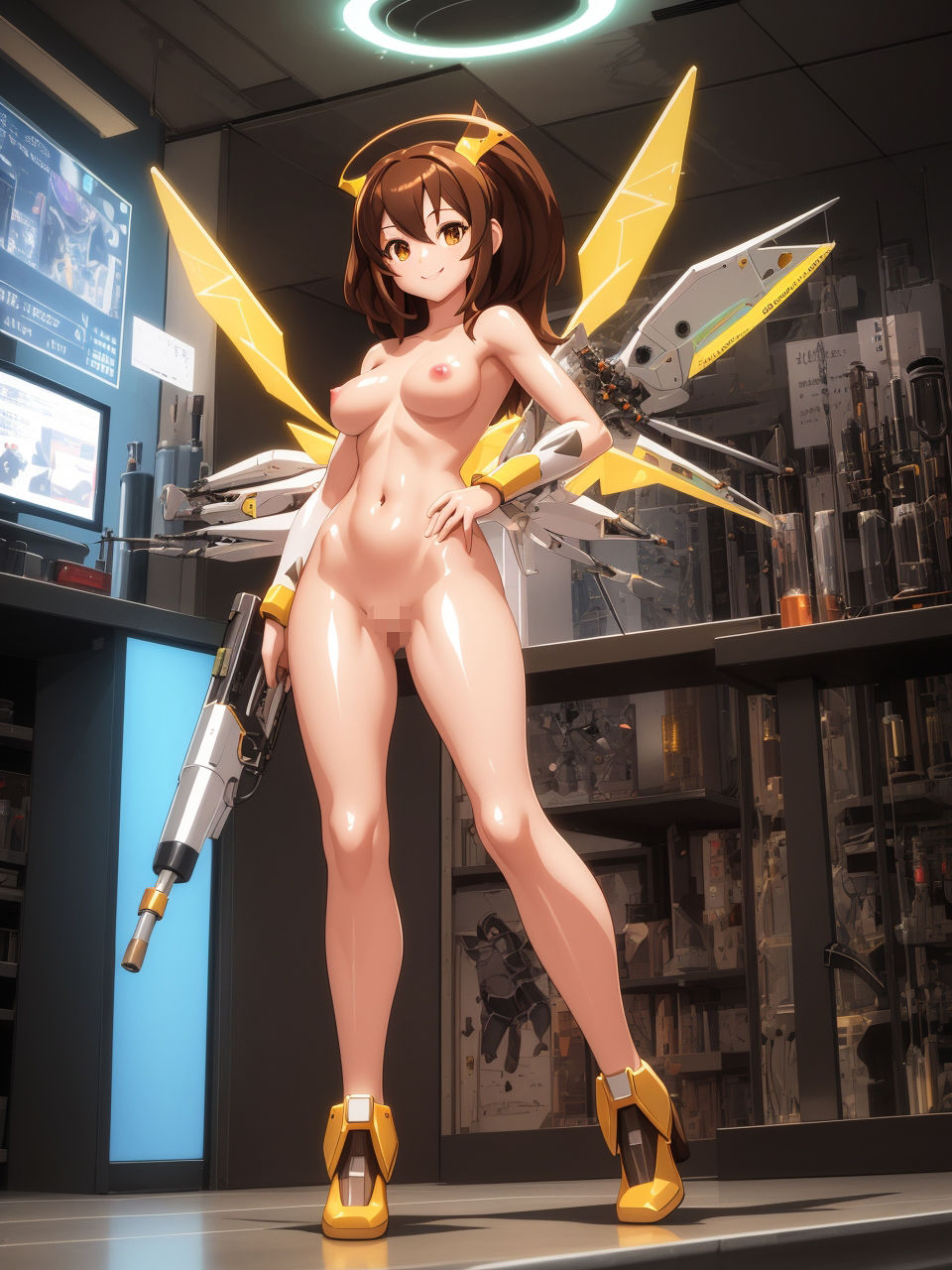 サンプル画像3:メカニカルな美少女たち（ヌード編）〜AIイラスト集〜(くりきんとん) [d_557284]