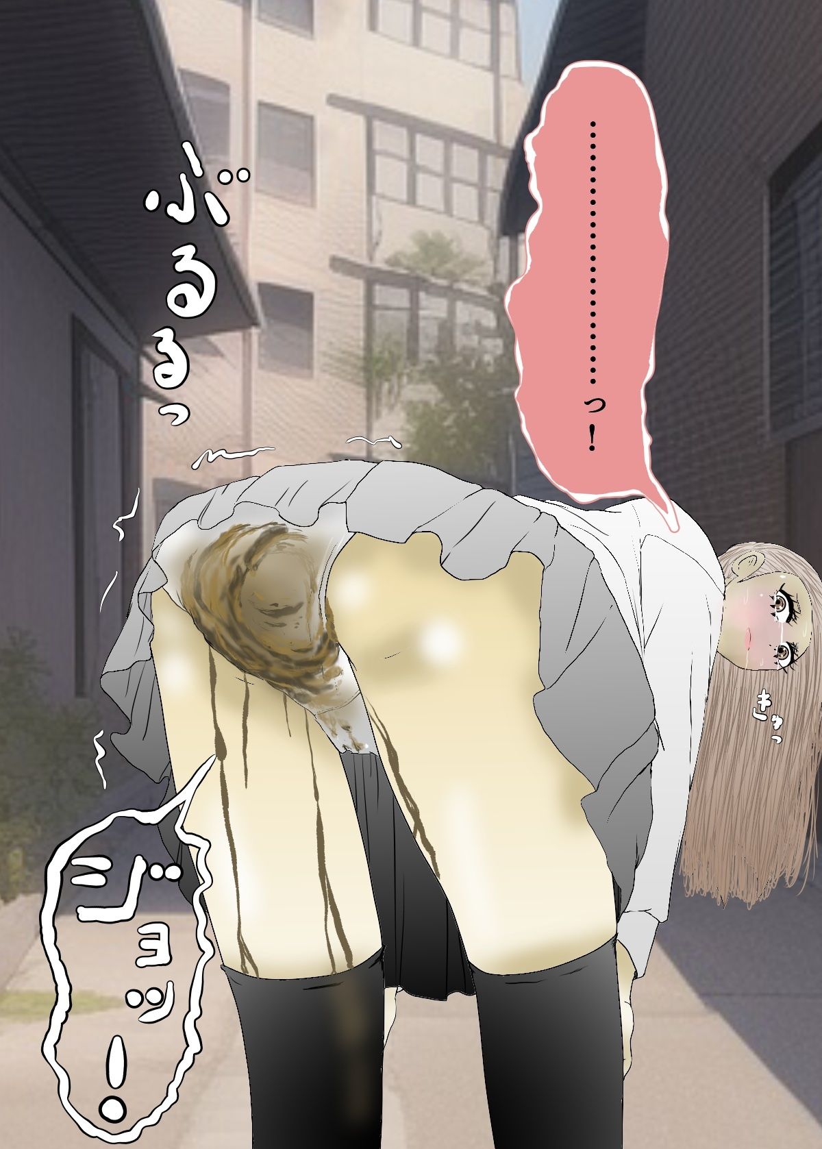 サンプル画像3:便意を催して漏らした先輩  1(山川) [d_557423]