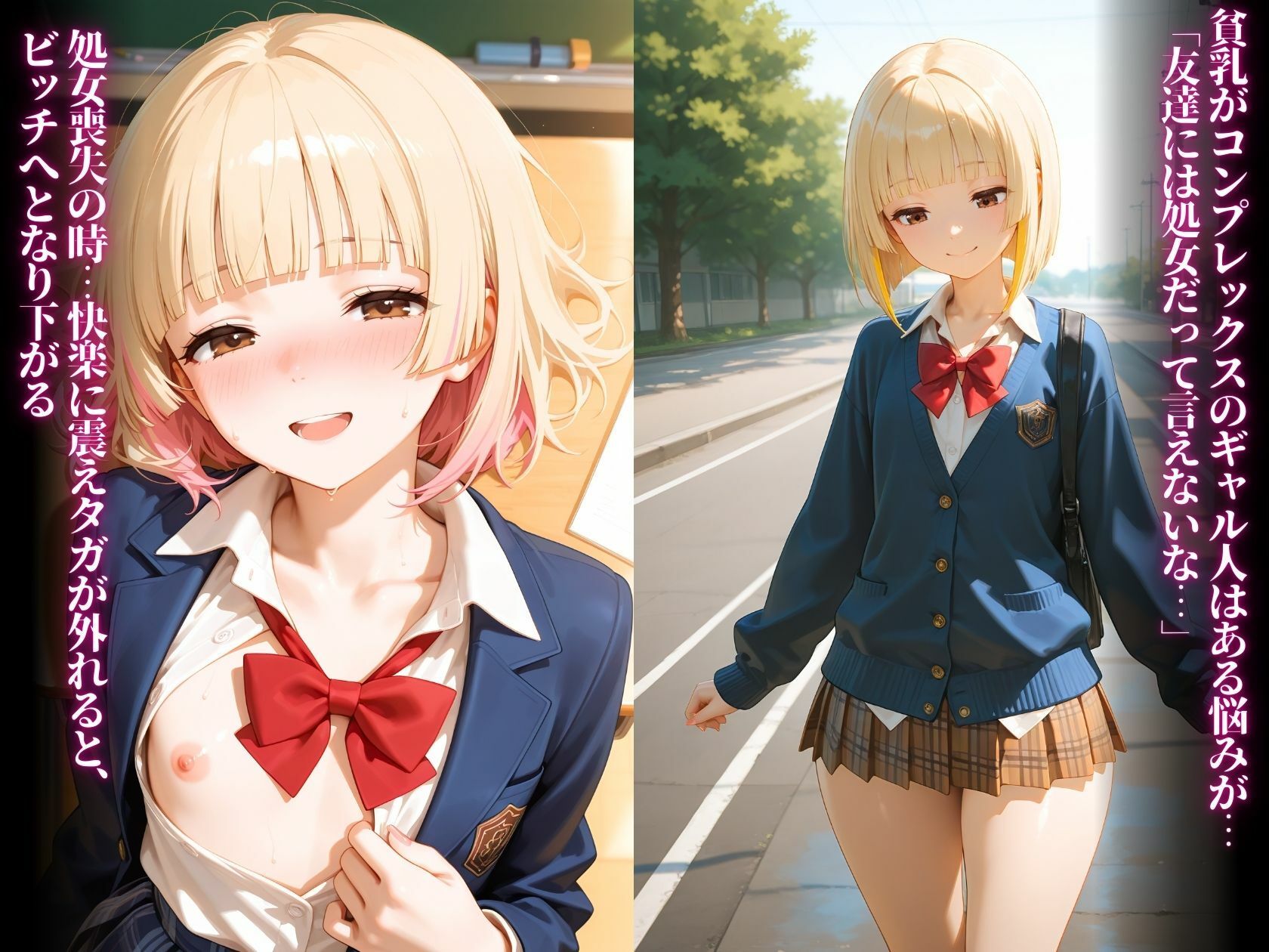 貧乳ギャルは処女を捨てたい 画像1