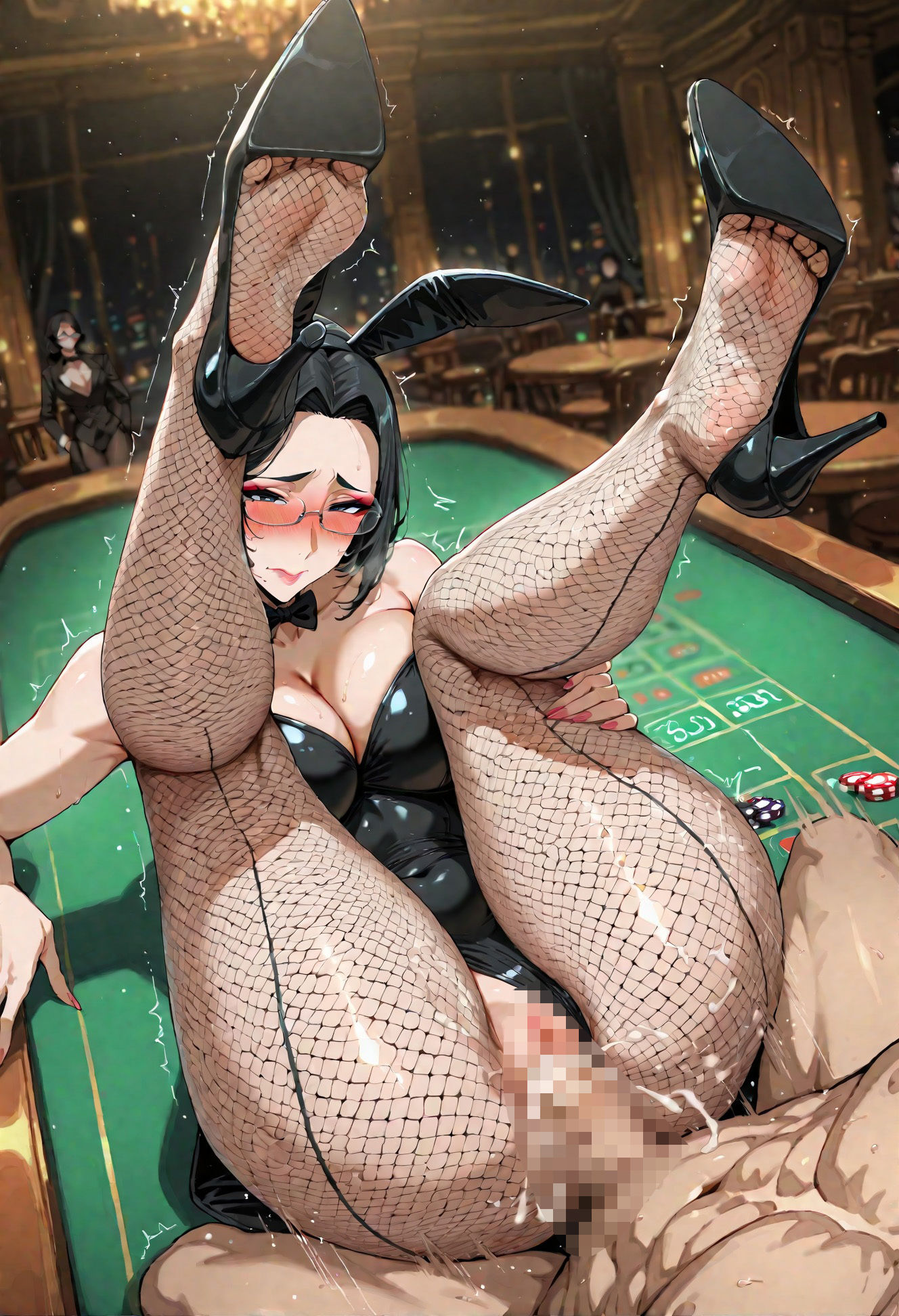 サンプル画像5:裏カジノの淫靡な夜  メガネ黒髪バニーのKcup奉仕(スタジオエイダ) [d_558044]