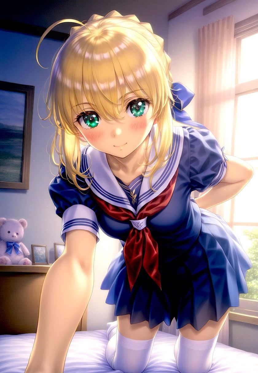 今日のおかず F◯te アルトリア・◯ンドラゴン 制服バージョン 画像1