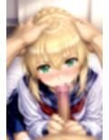 今日のおかず F◯te アルトリア・◯ンドラゴン  制服バージョン