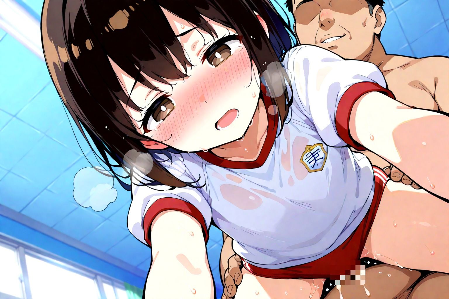 ブルマごとブチ込むキモおじが媚薬ギンギンの粗チンで体操着少女に中出し5