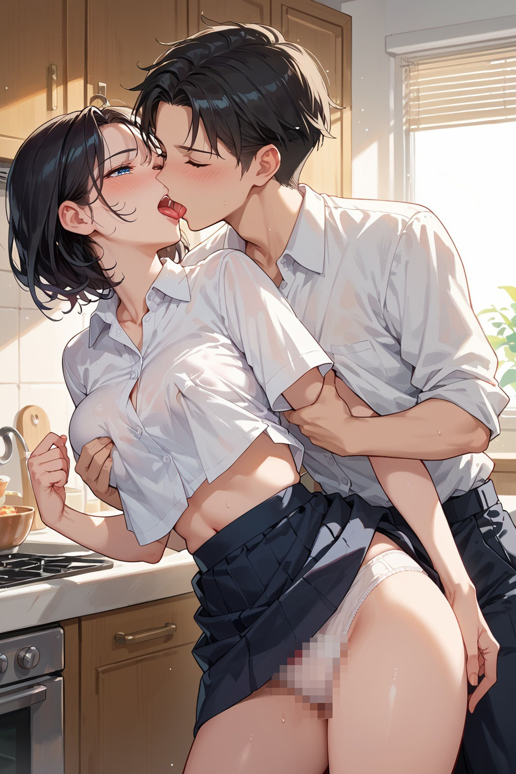 サンプル画像6:【おっぱいを揉む】イラスト集(ホワイトいらすと) [d_558324]