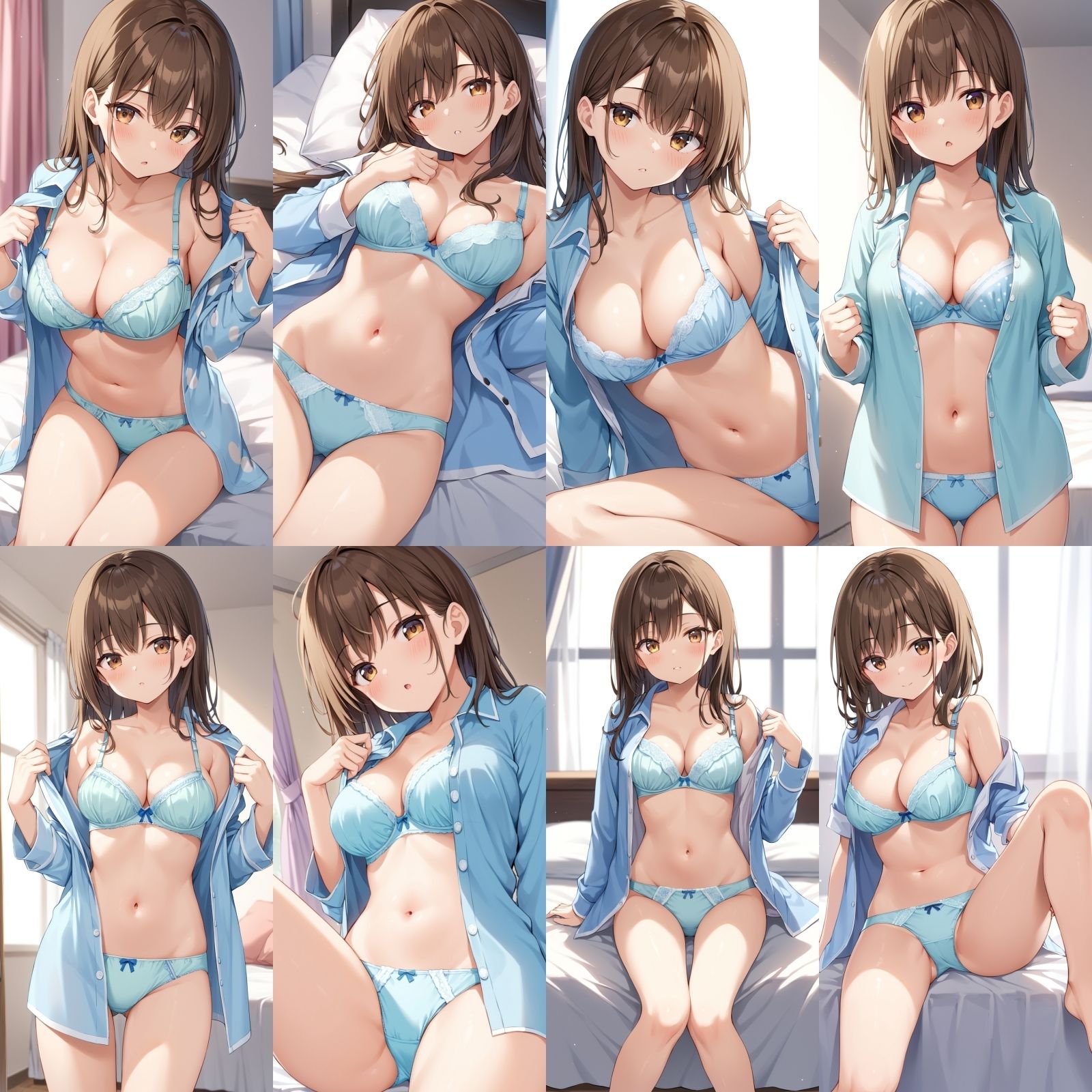 パジャマを脱いで誘惑してくる彼女【500枚】 画像1