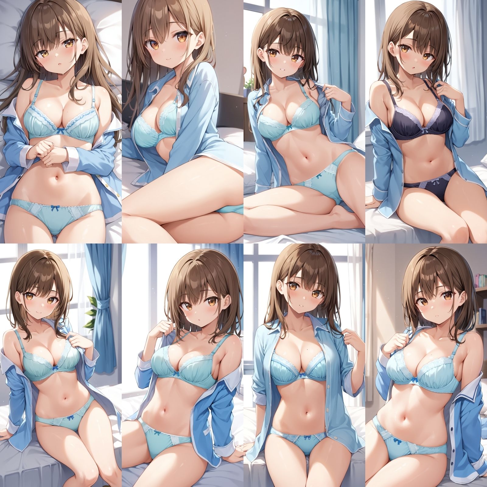 サンプル画像2:パジャマを脱いで誘惑してくる彼女【500枚】(女子高生) [d_558427]