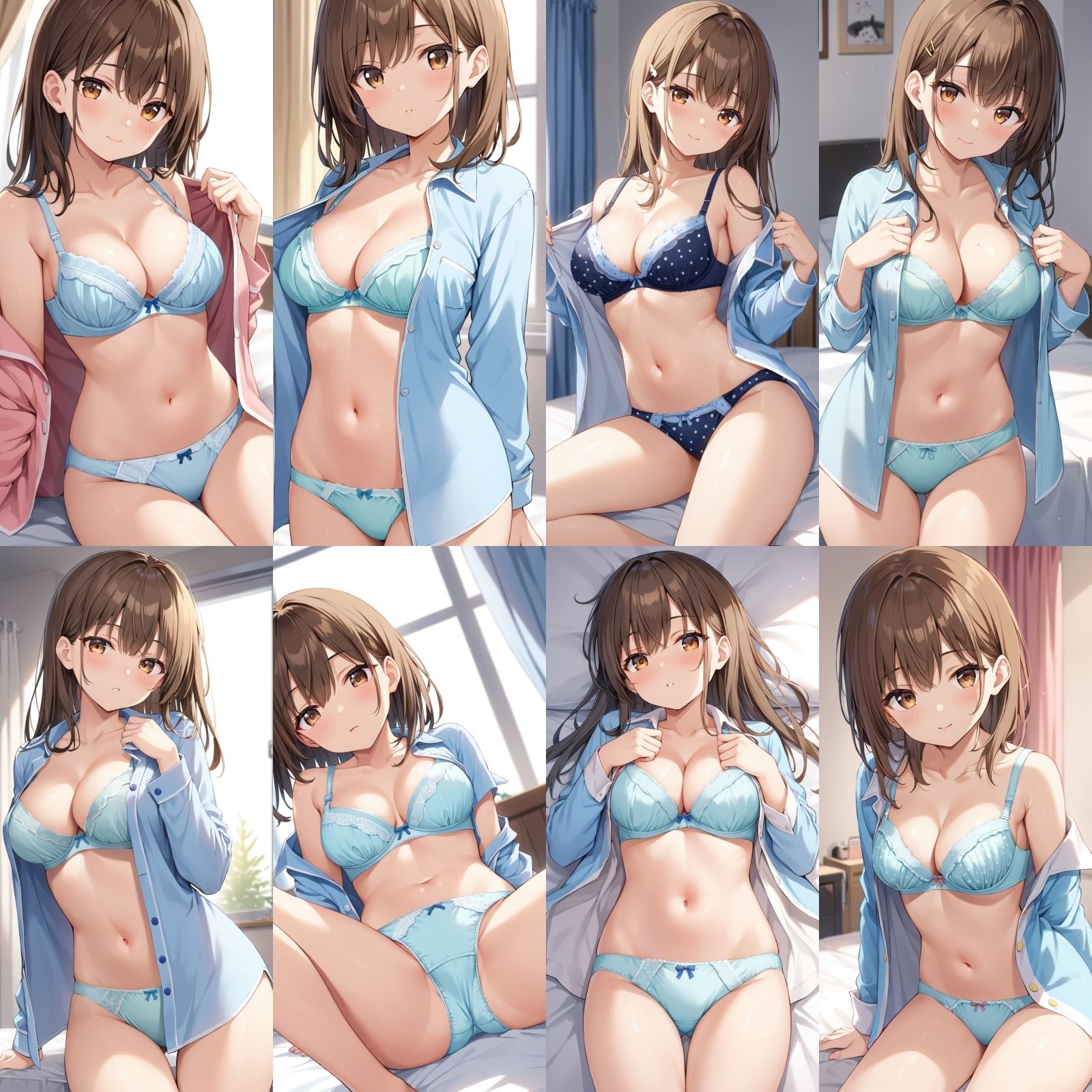 サンプル画像3:パジャマを脱いで誘惑してくる彼女【500枚】(女子高生) [d_558427]