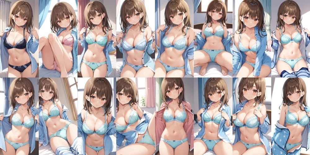 サンプル画像4:パジャマを脱いで誘惑してくる彼女【500枚】(女子高生) [d_558427]