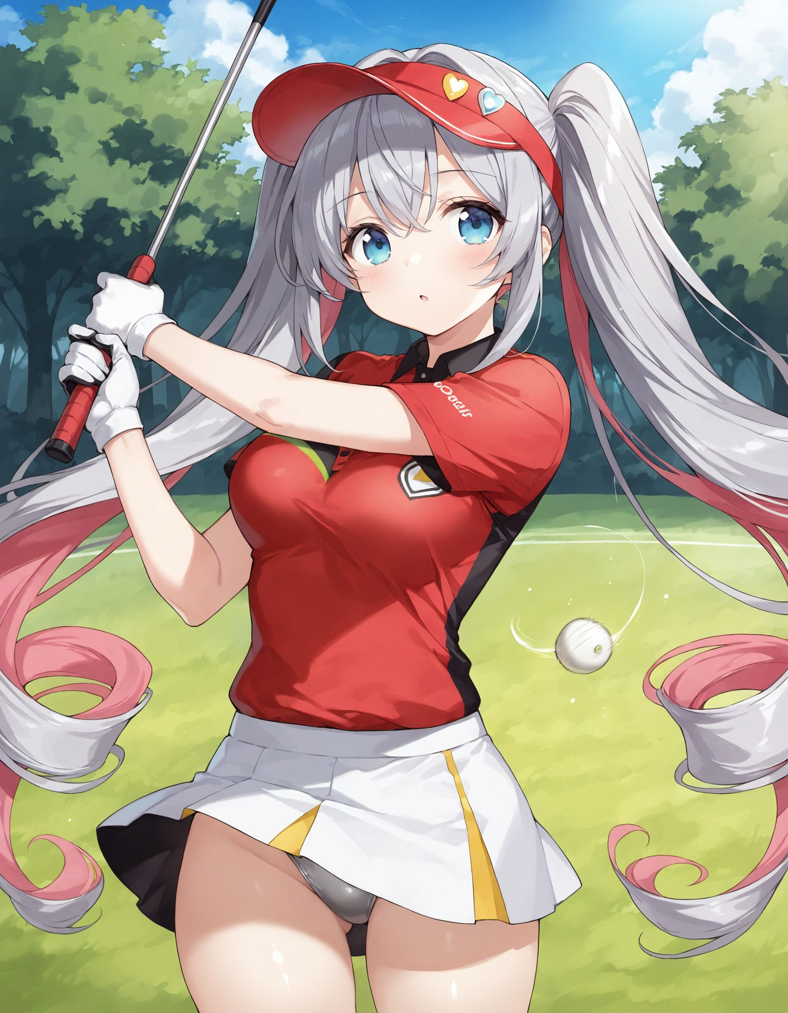 サンプル画像2:ゴルフウェアでパンチラ(D.P.H.) [d_558507]