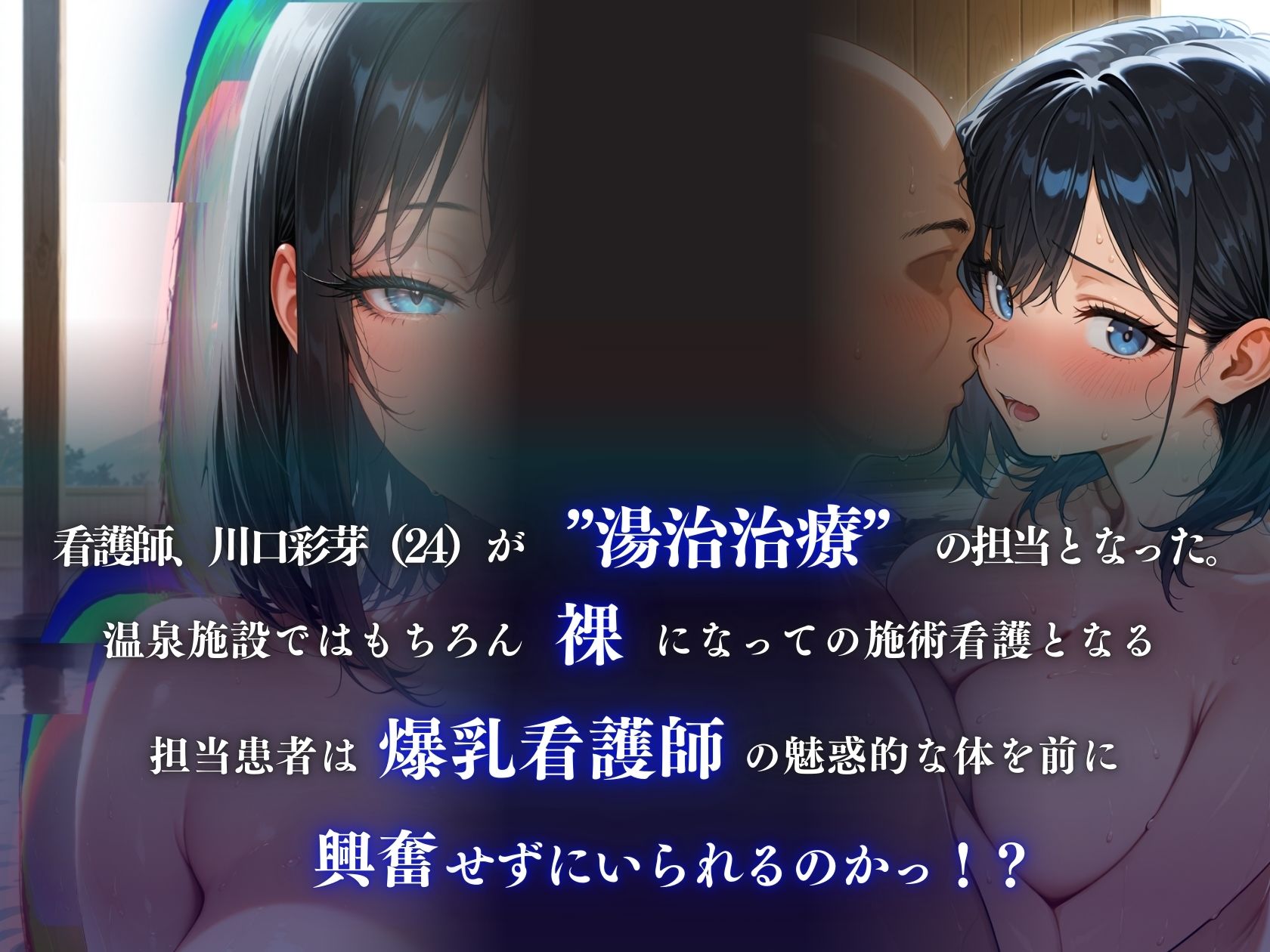 サンプル画像1:爆乳看護師秘密の湯治看護  温泉で淫らな施術(キンコンカンコン（禁根姦魂）) [d_558651]