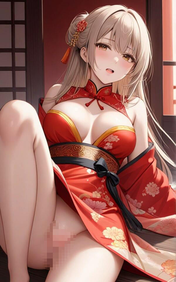 サンプル画像4:巨乳チャイナの誘惑「似合ってるかな？ノーブラだとムラムラするね！」(火の小鳥) [d_558662]