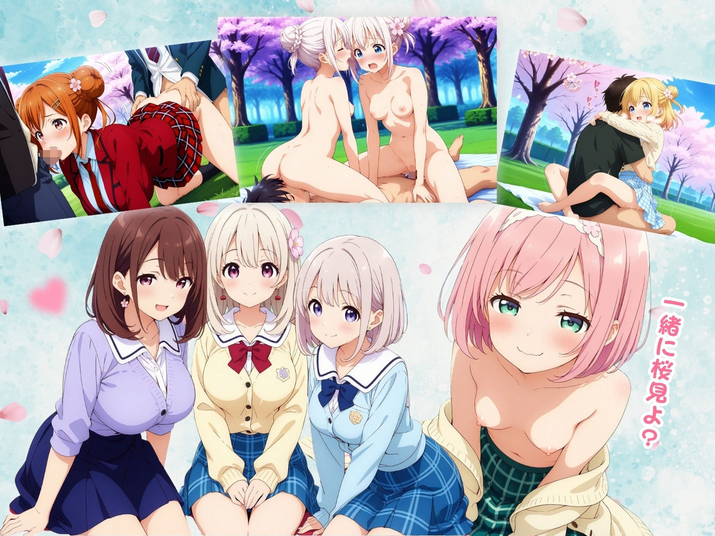 サンプル画像3:満開の桜の下で君とエッチ ♪(エンジェル) [d_558695]